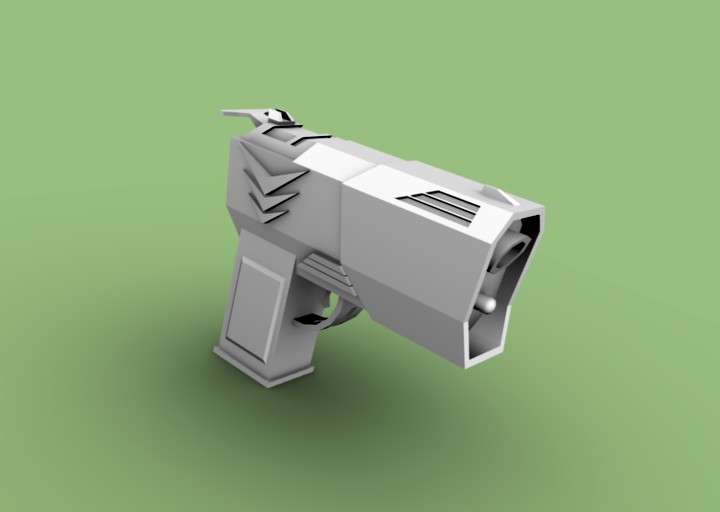 Low Poly Sci-Fi Pistol preview image 1